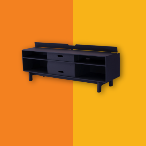 Wazi TV Stand (Charcoal Black)